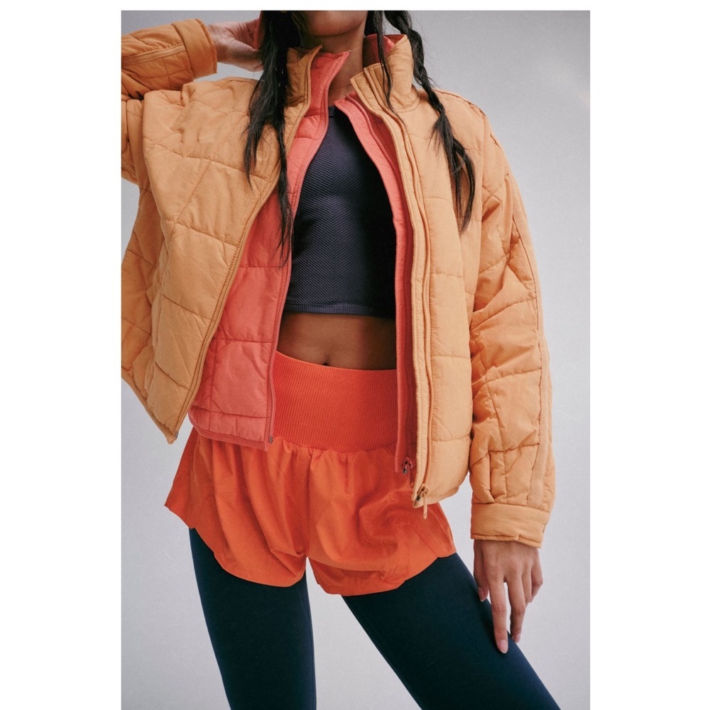 Free People FP Movement Carpe Diem Orange Shorts - Picture 6 of 12